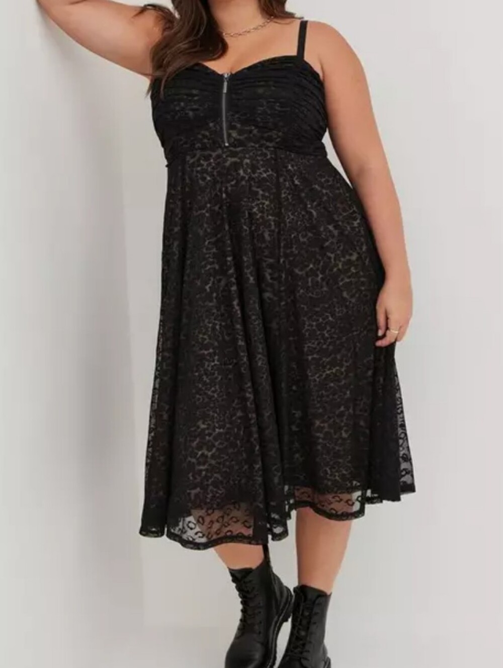 NWT Torrid Betsey Johnson Limited Sweetheart Midi Dress In Lace And Leopard